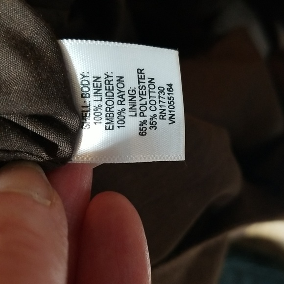 ISAAC MIZRAHI for TARGET Brown Embroidered Linen Shift Dress - Picture 12 of 14